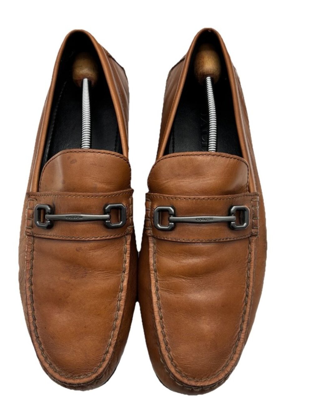 Coach Brown Leather Horsebit Loafers Mens 10.5 D Driving Moccasins Shoes